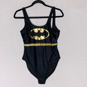 Batman Black Yellow Gd Batman Logo One Piece Swimsuit Bathing Suit M